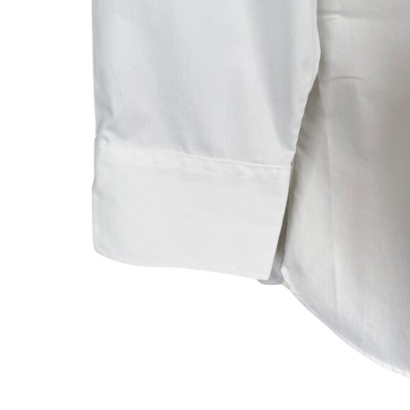 Lands' End white 3/4 sleeve button down collared shirt women's 4P - Picture 6 of 9